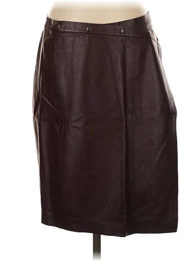 Pre-owned Gerard Darel Faux Leather Skirt In Brown