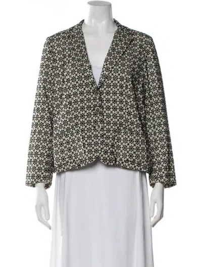 Pre-owned Gerard Darel Floral Print Blazer In Neutral