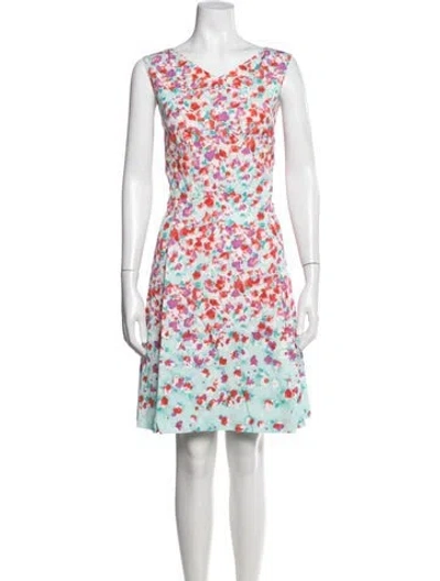 Pre-owned Gerard Darel Floral Print Knee-length Dress In Multicolor