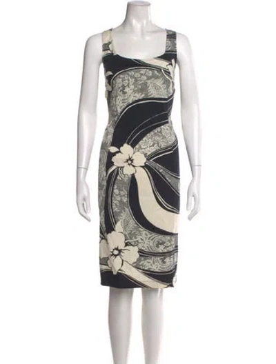 Pre-owned Gerard Darel Floral Print Knee-length Dress In Neutral