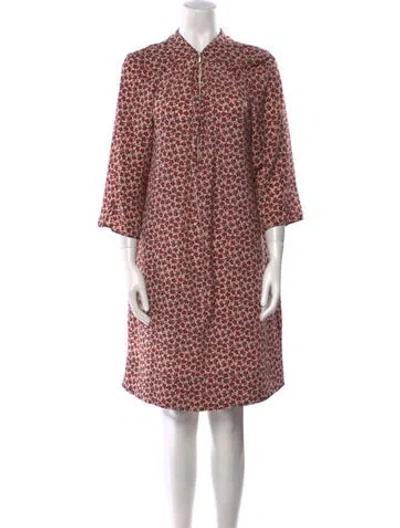 Pre-owned Gerard Darel Floral Print Knee-length Dress In Red
