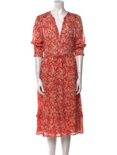 Pre-owned Gerard Darel Floral Print Midi Length Dress In Multi