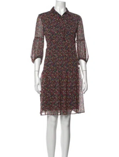 Pre-owned Gerard Darel Floral Print Mini Dress In Black