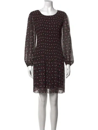 Pre-owned Gerard Darel Floral Print Mini Dress In Black