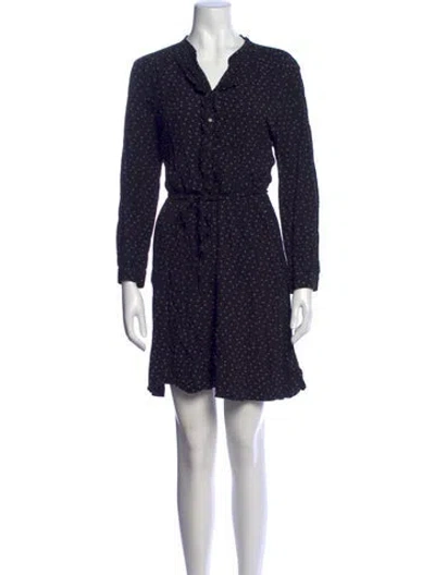 Pre-owned Gerard Darel Floral Print Mini Dress In Blue