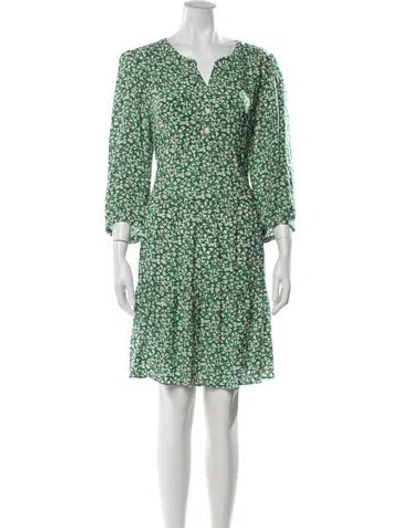 Pre-owned Gerard Darel Floral Print Mini Dress In Green