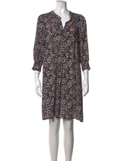 Pre-owned Gerard Darel Floral Print Mini Dress In Multicolor