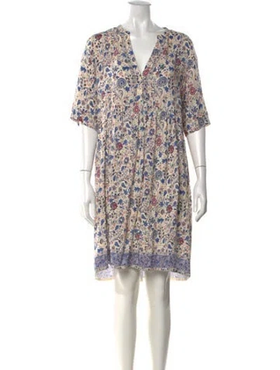 Pre-owned Gerard Darel Floral Print Mini Dress In Neutral