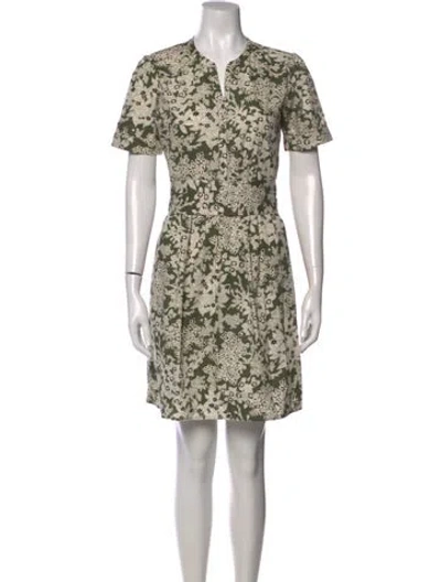 Pre-owned Gerard Darel Floral Print Mini Dress In Neutral