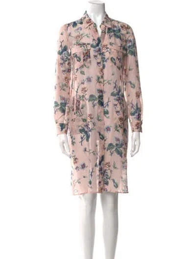Pre-owned Gerard Darel Floral Print Mini Dress In Pink