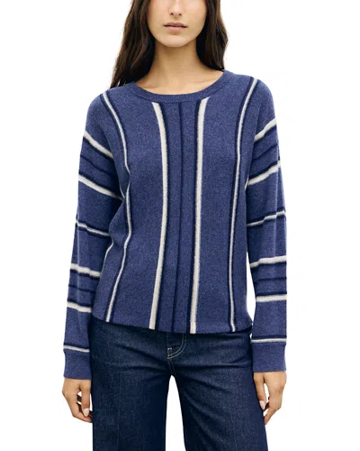 Gerard Darel Gerard Durel Ricki Cashmere Striped Sweater In Blue