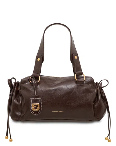Gerard Darel Grace Leather Shoulder Bag In Acacia