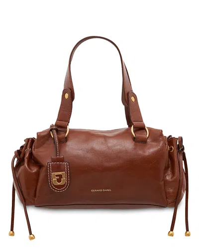 Gerard Darel Grace Leather Shoulder Bag In Caramel