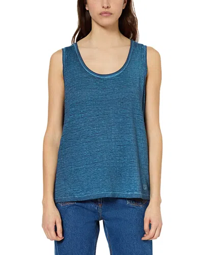 Gerard Darel Gretel Linen Top In Blue