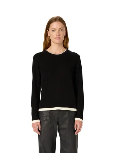 Gerard Darel Hanae Wool Knitted Top In Black