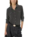 Gerard Darel Honorine Knit Shirt In Gray