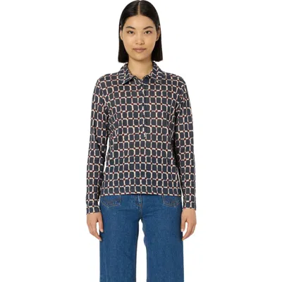 Gerard Darel Hortense Long Sleeve Printed Shirt In Multi