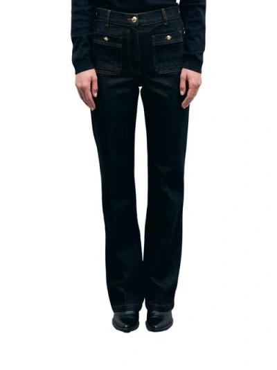Gerard Darel Ivana High Rise Straight Jeans In Black