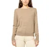 Gerard Darel Jade Merino Wool Crewneck Sweater In Beige