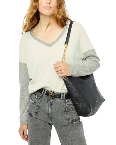 Gerard Darel Jalya Cashmere V Neck Sweater In Grey