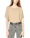 Gerard Darel Jena Ribbed Knit Sweater In Gold