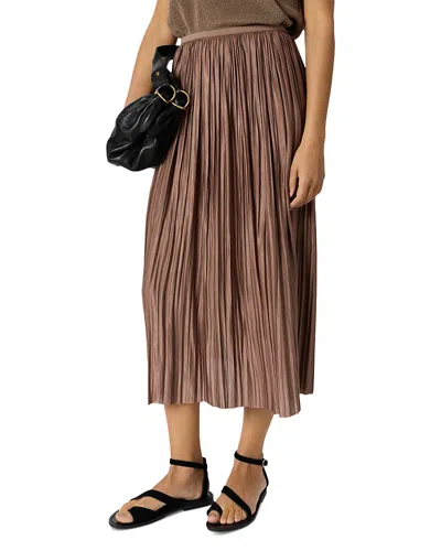 Gerard Darel Jocelyne Pleated Skirt In Brown
