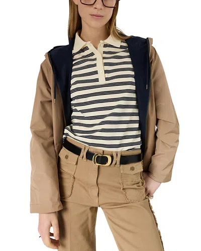 Gerard Darel Jordane Reversible Hooded Jacket In Brown