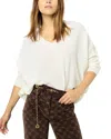Gerard Darel Jourdan Cashmere V Neck Sweater In Ecru