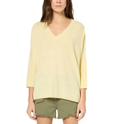 Gerard Darel Jubilee Cashmere V Neck Sweater In Yellow