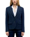 Gerard Darel Juliet Herringbone Two Button Notch Collar Jacket In Multi