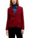 Gerard Darel Julis Wool Blazer In Red