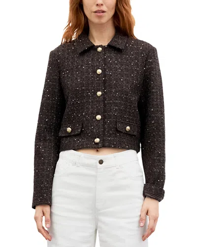 Gerard Darel Julsa Cropped Jacket In Brown