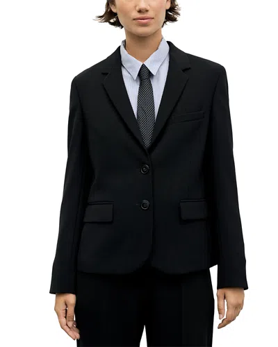 Gerard Darel Justa Two Button Notch Collar Jacket In Black