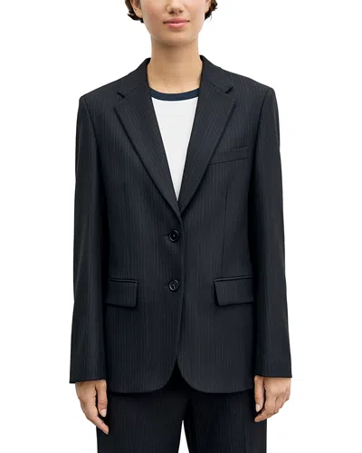 Gerard Darel Justi Two Button Notch Collar Jacket In Black