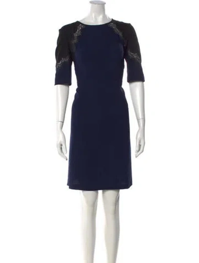 Pre-owned Gerard Darel Lace Pattern Knee-length Dress In Blue