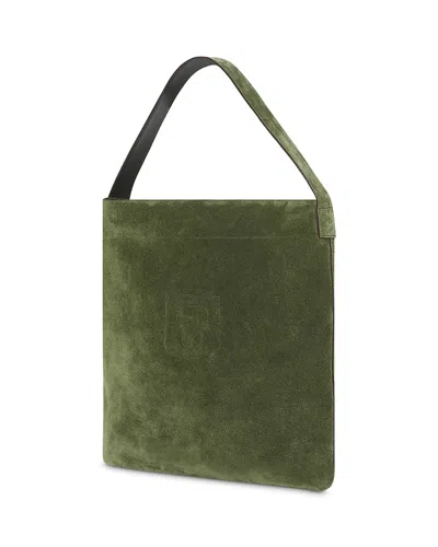 Gerard Darel Lady Gd Suede Leather Tote In Green