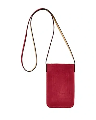 Gerard Darel Ladyphone Leather Crossbody In Red