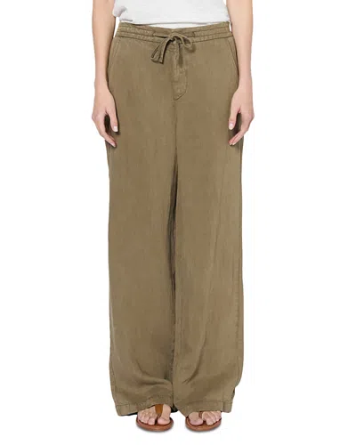 Gerard Darel Laia Drawstring Pants In Khaki Green