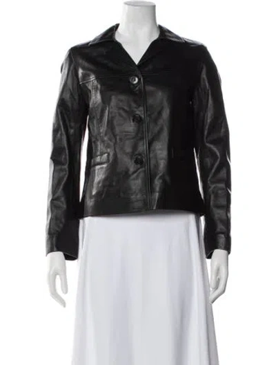 Pre-owned Gerard Darel Lamb Leather Biker Jacket W/ Tags In Neutral