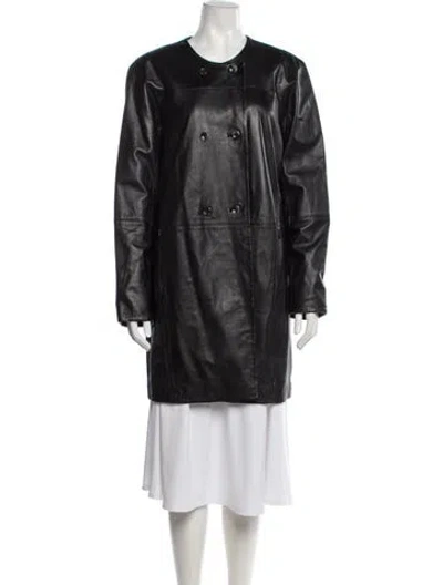 Pre-owned Gerard Darel Lamb Leather Jacket In Gray