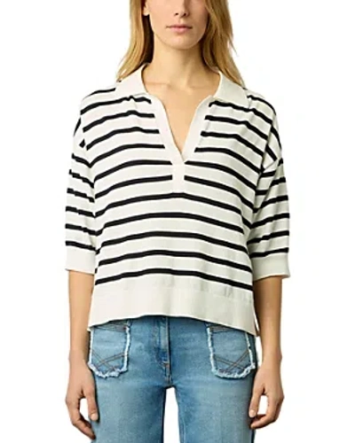 Gerard Darel Latefa Polo Sweater In White