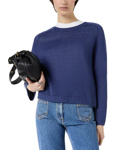 Gerard Darel Laurana Linen Top In Blue