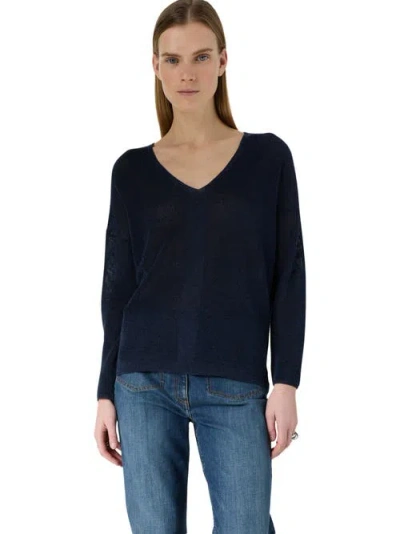 Gerard Darel Layla V-neck Sweater In Blue