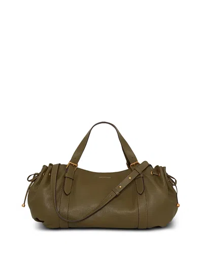 Gerard Darel Le 24h Leather Handbag In Brown
