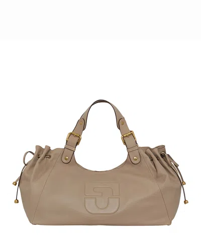Gerard Darel Le Chiara Leather Handbag In Brown
