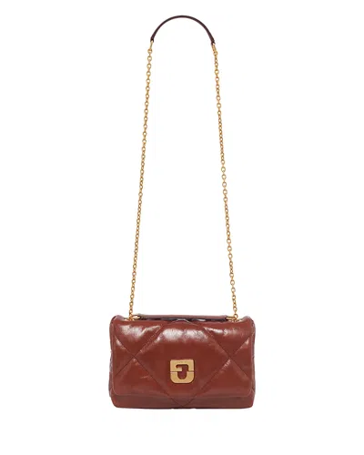 Gerard Darel Le Fanny Leather Crossbody Bag In Brown