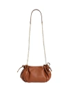 Gerard Darel Le Mini 24 Shoulder Drawstring Pouch Bag In Brown