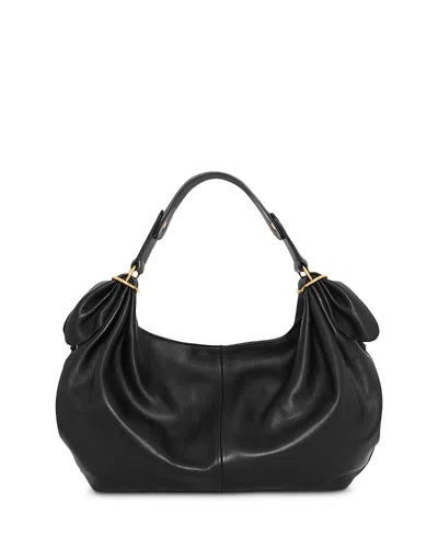 Gerard Darel Le Mini Kate Leather Handbag In Black