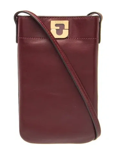 Pre-owned Gerard Darel Leather Crossbody Bag In Burgundy