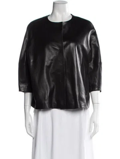 Pre-owned Gerard Darel Leather Jacket In Black